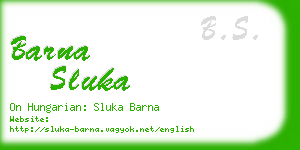 barna sluka business card